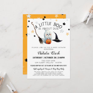 Kleine Boo Baby Shower Pompoen Geest Halloween Kaart