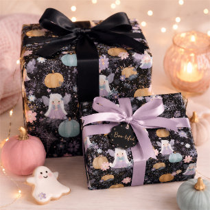 Kleine Boo Fee Baby Shower met Pompoen Cadeaupapier