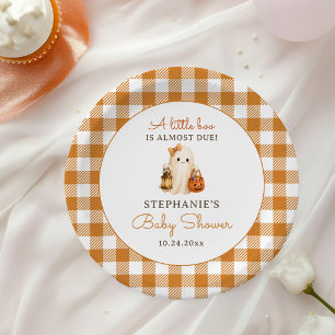 Kleine Boo Geest Halloween Baby Shower Papieren Bordje