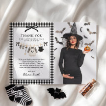 Kleine Boo Gingham Zwarte Boog Baby Shower Foto