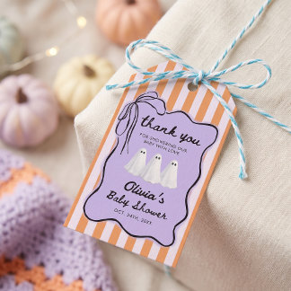 Kleine Boo Halloween Baby Shower Cadeaulabel