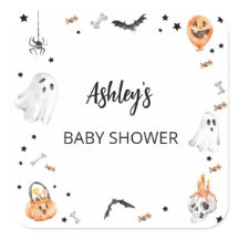 Kleine Boo Halloween Baby shower sticker