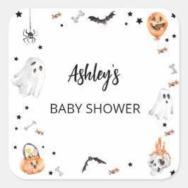 Kleine Boo Halloween Baby shower sticker