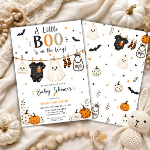 Kleine Boo Halloween Baby Shower Waslijn Kaart