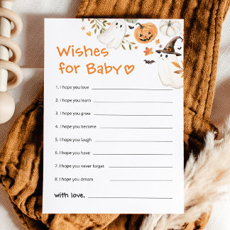 Kleine Boo Halloween Baby Shower Wensen Voor Baby Advieskaart
