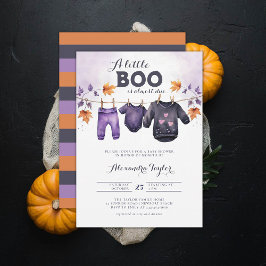 Kleine Boo Halloween Herfst Oktober Baby Meisje Sh Kaart