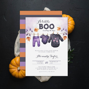 Kleine Boo Halloween Herfst Oktober Baby Meisje Sh Kaart