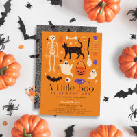 Kleine Boo Halloween-motieven Oranje baby shower