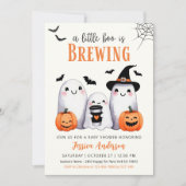 Kleine Boo Halloween Pompoen Geest Baby Shower Kaart (Voorkant)