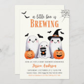 Kleine Boo Halloween Pompoen Geest Baby Shower Kaart (Voorkant / Achterkant)