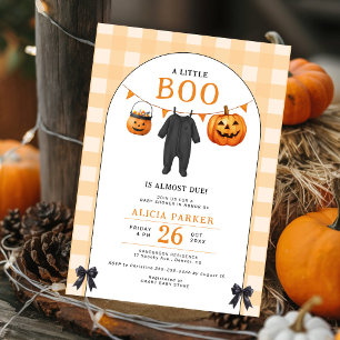 Kleine boo is bijna jarig Halloween babyshower Kaart