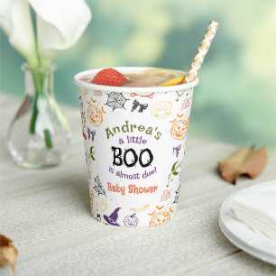 Kleine Boo is bijna voldragen Griezige baby shower Papieren Bekers