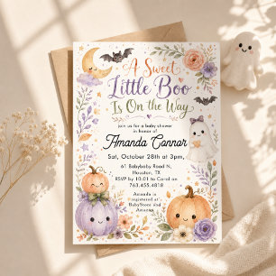 Kleine Boo Is Op Weg Halloween Baby Shower Kaart