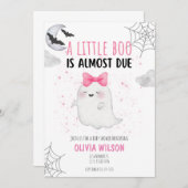 KLEINE BOO IS UITGEREKEND BABY SHOWER UITNODIGING (Voorkant / Achterkant)