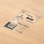 Kleine Boo Itsy Bitsy Spider Halloween Baby Borrel Acryl Uitnodigingen (Laagn)