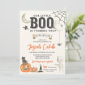 Kleine Boo Kinderhalloween Birthday Kaart (Staand voorkant)