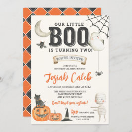 Kleine Boo Kinderhalloween Birthday Kaart