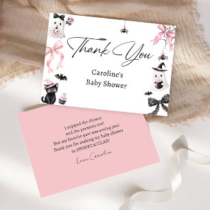 Kleine Boo Meisje Baby Shower Bedankkaart Kaart