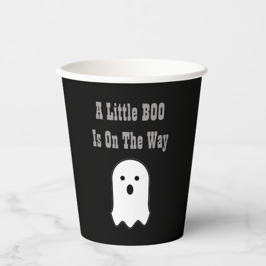 Kleine BOO op weg naar Halloween Ghost Papieren Bekers (Voorkant)