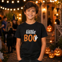 Kleine Boo Oranje Zwart Halloween Familie Matching