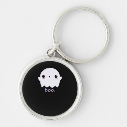 Kleine Boo Schattig Halloween Sleutelhanger (Voorkant)