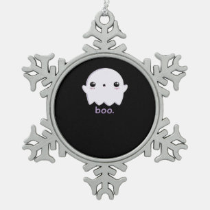 Kleine Boo Schattig Halloween Tin Sneeuwvlok Ornament