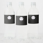 Kleine Boo Schattig Halloween Waterfles Etiket (Flessen)