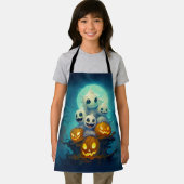 Kleine booggeesten in het donkere bos Halloween Schort (Insitu)