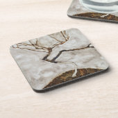 Kleine boom in de late herfst van Egon Schiele Bier Onderzetter (Linkerzijde)