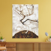 Kleine boom in de late herfst van Egon Schiele Canvas Afdruk (Insitu (Woonkamer))