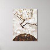 Kleine boom in de late herfst van Egon Schiele Canvas Afdruk (Voorkant)