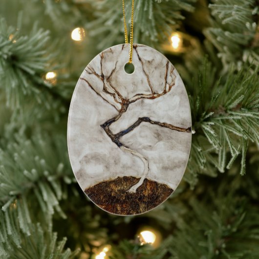 Kleine boom in de late herfst van Egon Schiele Keramisch Ornament (Boom)