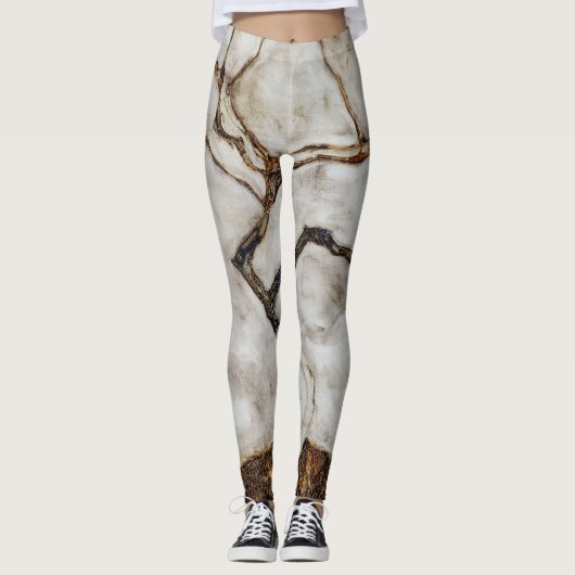 Kleine boom in de late herfst van Egon Schiele Leggings (Voorkant)