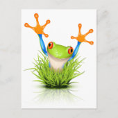 Kleine boomkikker in het gras briefkaart (Voorkant)