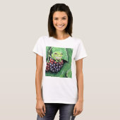 Kleine boomkikker op een Blackberry-schilderij T-shirt (Voorkant volledig)