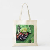 Kleine boomkikker op een Blackberry-schilderij Tote Bag (Achterkant)