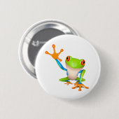 Kleine boomkikker ronde button 5,7 cm (Voorkant /achterkant)