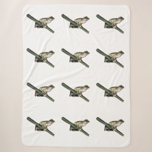 Kleine boomkikkerolie verf, grote Sherpa Blanket Deken