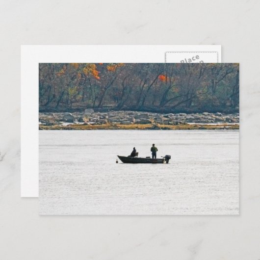 Kleine boot Gevist Briefkaart (Voorkant / Achterkant)