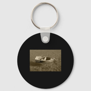 Kleine boot in de ondiepe Sticker van Lanzarote Ti Sleutelhanger
