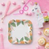 Kleine Borden voor Baby shower met cutie Citrus Papieren Bordje (Feest)