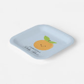 Kleine Borden voor Baby shower op snijdpapier Papieren Bordje (Gebogen)