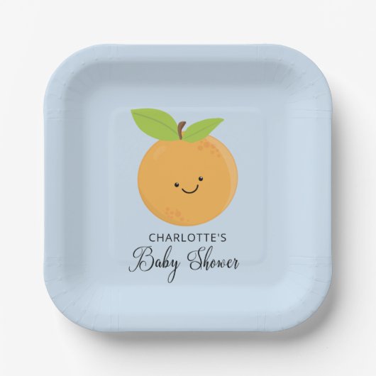 Kleine Borden voor Baby shower op snijdpapier Papieren Bordje (Voorkant)