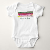 Kleine "Born to Fish" Regenboogforel Romper (Voorkant)