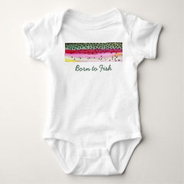 Kleine "Born to Fish" Regenboogforel Romper