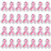 Kleine borstkanker bewustzijn roze lint x 28 sticker (Voorkant)