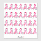 Kleine borstkanker bewustzijn roze lint x 28 sticker (Vel)