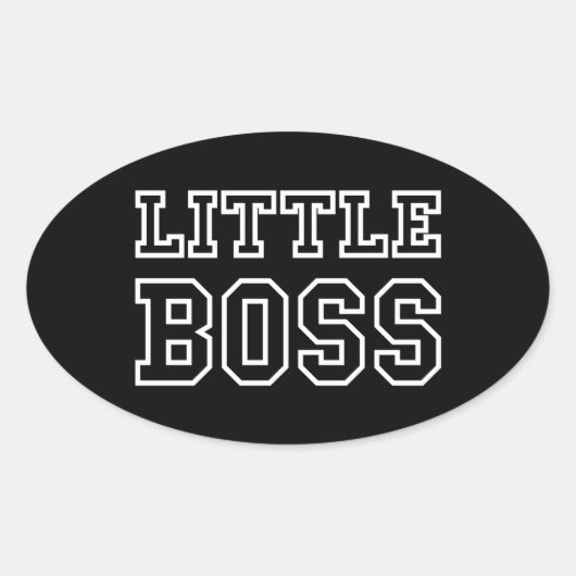 KLEINE BOSS OVAL STICKER (Voorkant)