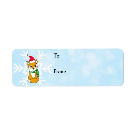 Kleine bossen met vos- en neusvlokken naar en van etiket (Voorkant)