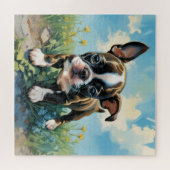 Kleine Boston Terrier puppy, vele maten, Legpuzzel (Horizontaal)